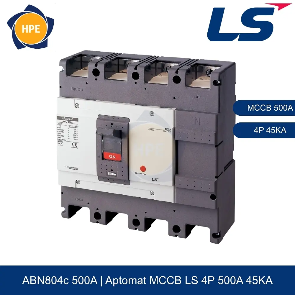 Aptomat MCCB ABN804c 4P 500A 45kA
