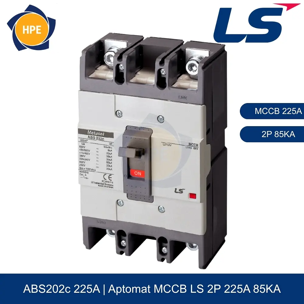 Aptomat MCCB ABS202c 2P 225A 85kA