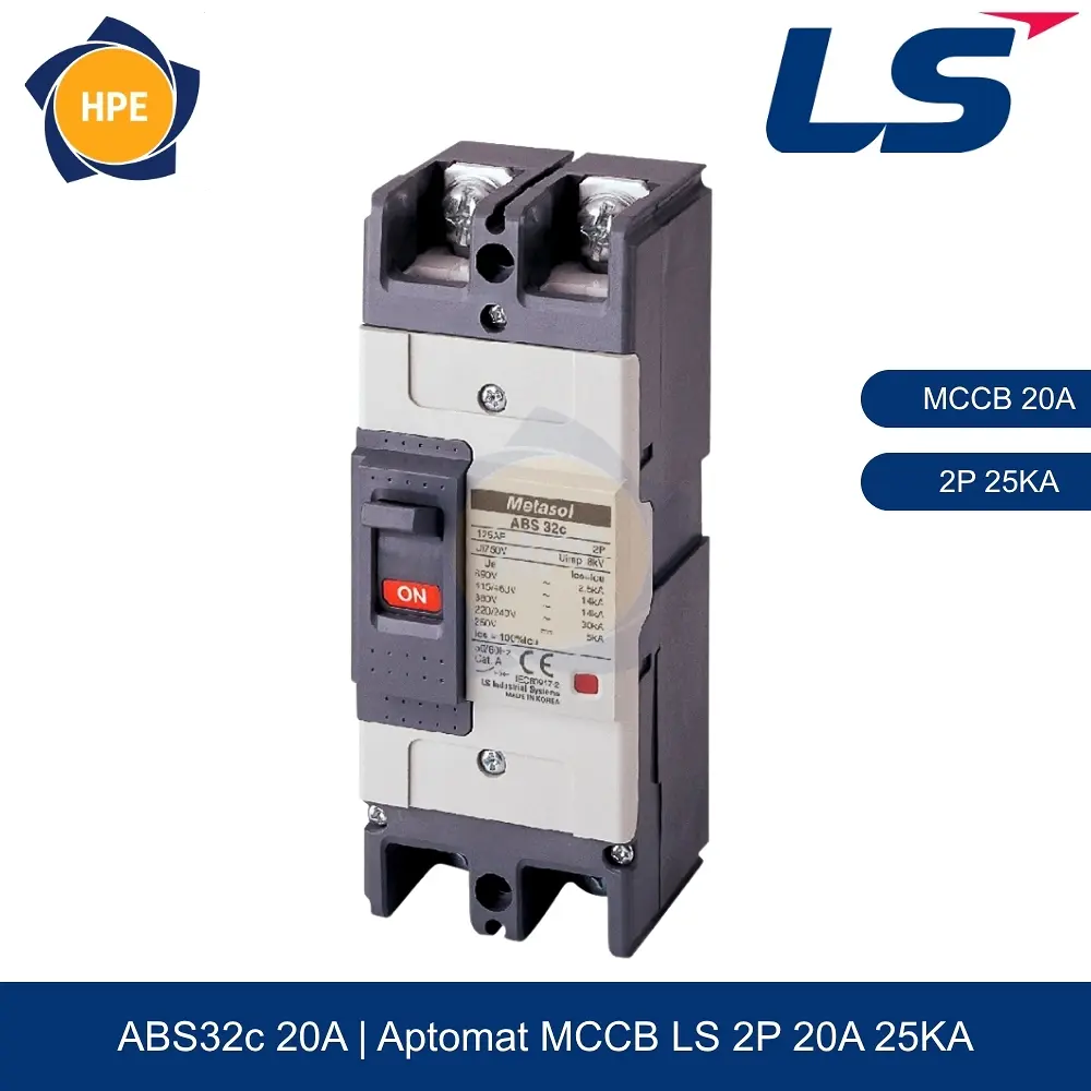 Aptomat MCCB ABS32c 2P 20A 25kA