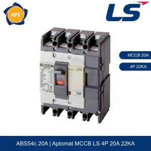 Aptomat MCCB ABS54c 4P 20A 22kA