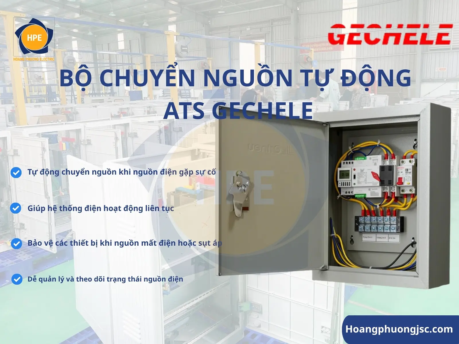 DK-125/4P 100A | Bộ chuyển nguồn ATS 4 pha 100A Gechele