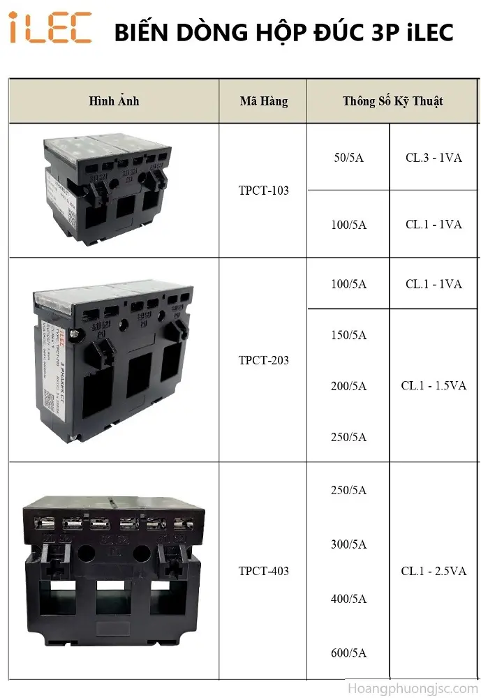 Biến dòng 3 pha iLEC