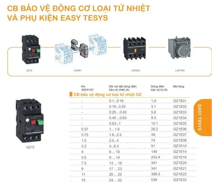 CB bảo vệ động cơ (hay Motor CB, MPCB) là thiết bị đóng cắt chuyên dụng dùng để khởi động, điều khiển và bảo vệ động cơ điện.
