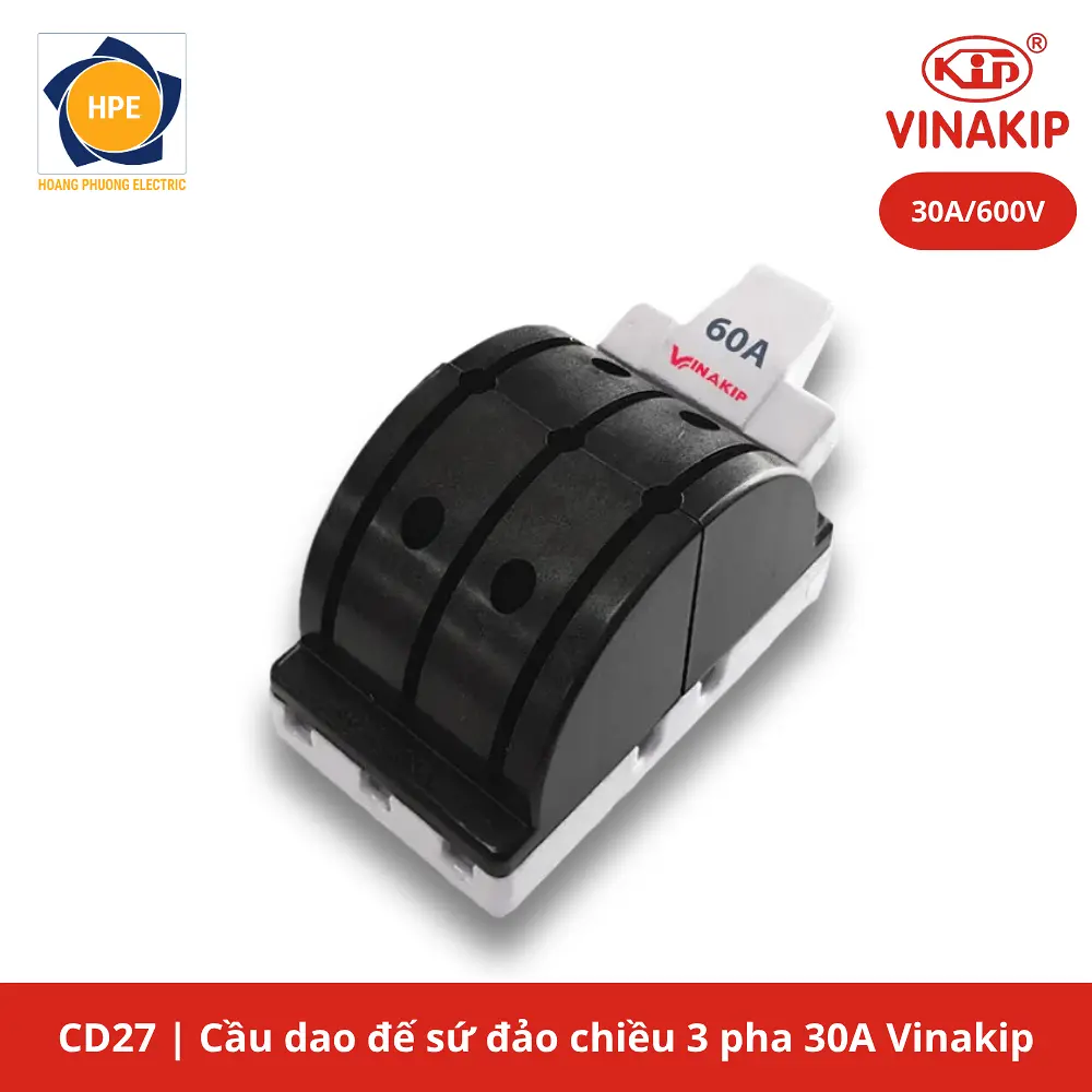 Cầu dao đảo chiều 3 pha 30A Vinakip