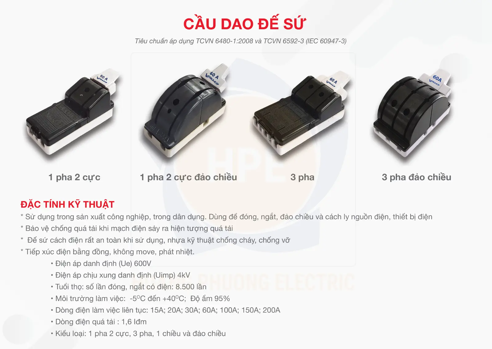 Cầu dao đế sứ Vinakip