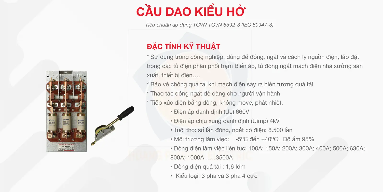 Cầu dao kiểu hở Vinakip