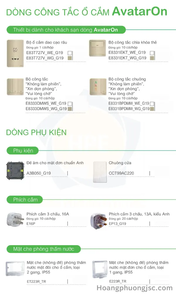 Công tắc ổ cắm AvatarOn Schneider 2