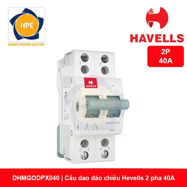 DHMGODPX040 - Cầu dao đảo chiều Hevells 2P 40A