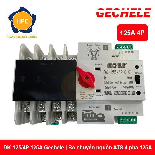 DK-125-4P 125A Gechele - Bộ chuyển nguồn ATS 4P 125A