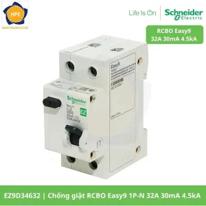 EZ9D34632 Chống giật RCBO Easy9 1P-N 32A 30mA 4.5kA