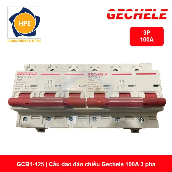 GCB1-125 - Cầu dao đảo chiều Gechele 3 pha 100A