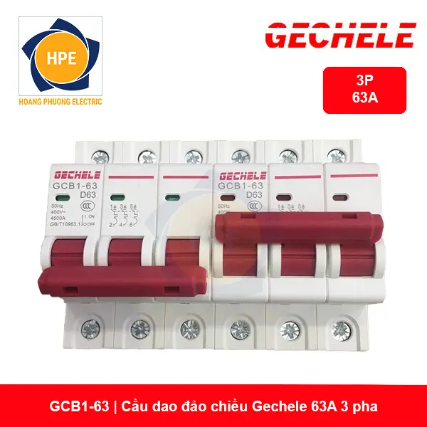 GCB1-63 - Cầu dao đảo chiều Gechele 3 pha 63A