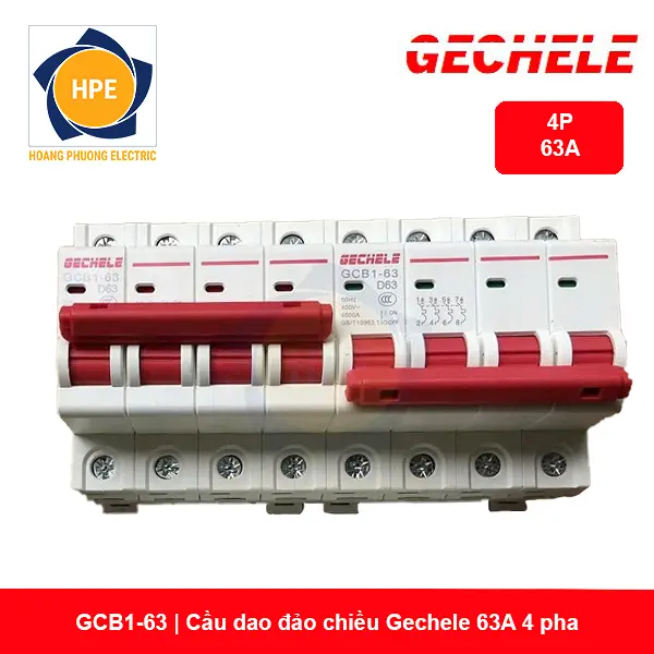 GCB1-63 - Cầu dao đảo chiều Gechele 4 pha 63A