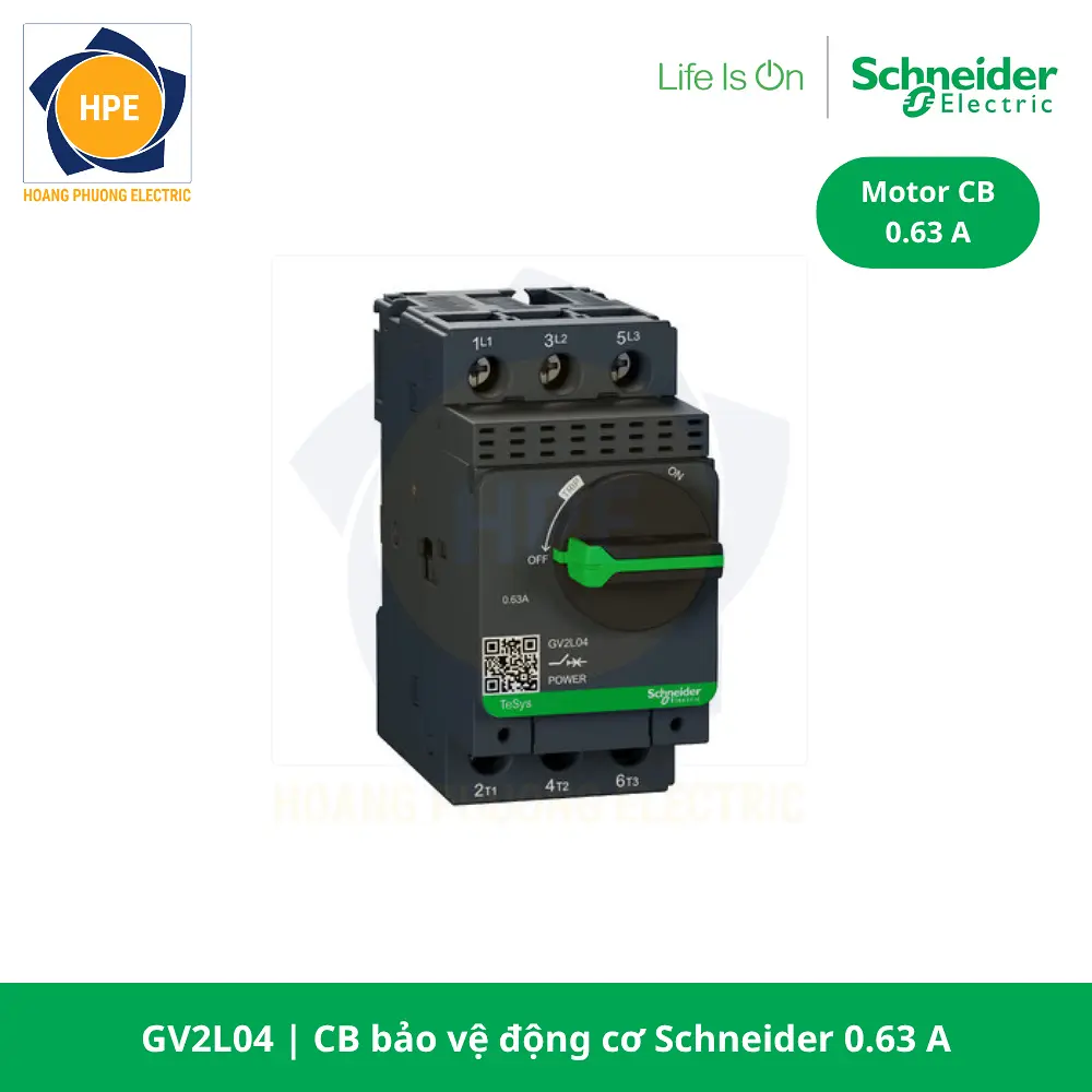 CB bảo vệ động cơ 0.63A Schneider