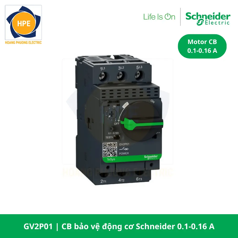 CB bảo vệ động cơ 0.16A Schneider