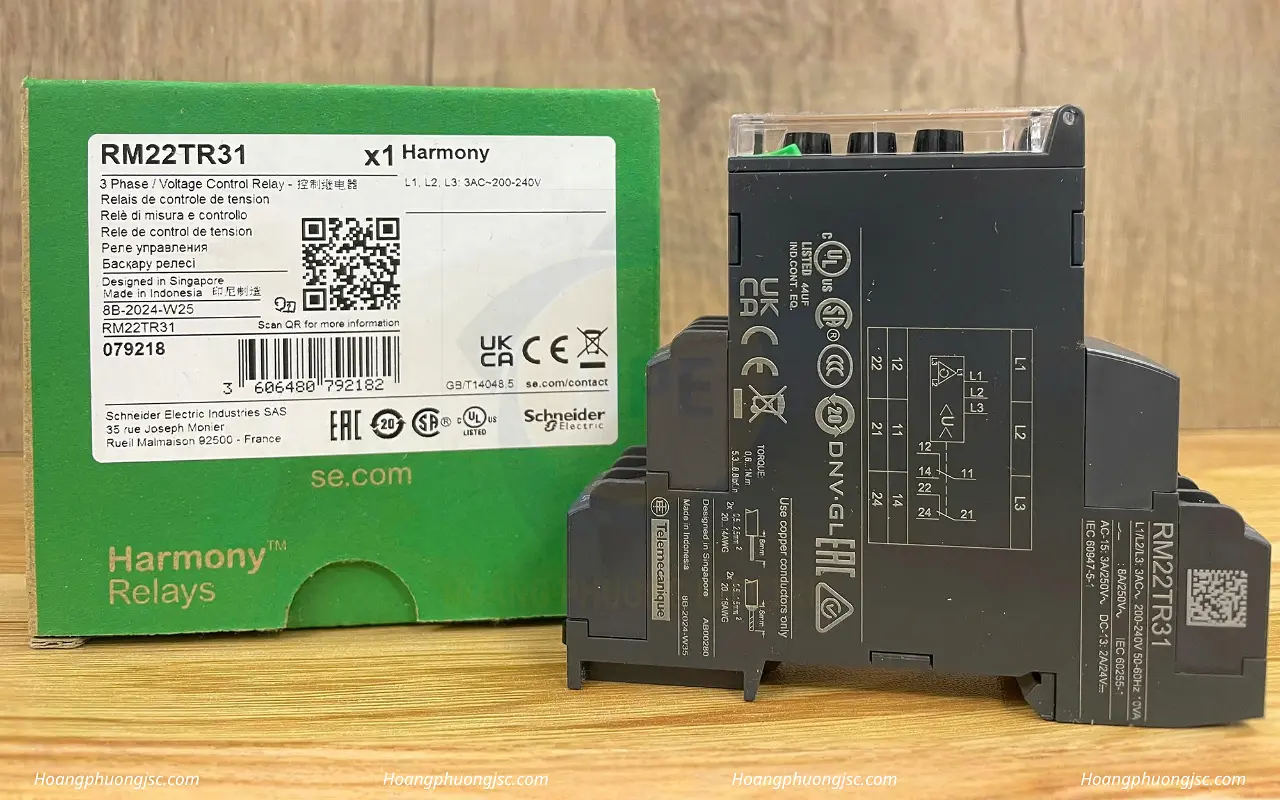 Hình ảnh thực tế Rơ-le giám sát nguồn Schneider RM22TR31