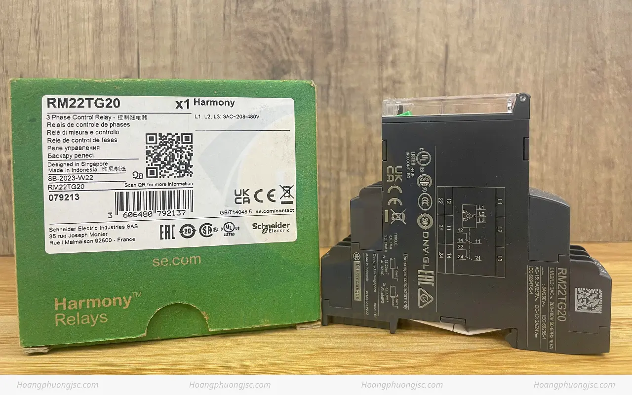 Hình ảnh thực tế rơ-le bảo vệ pha Schneider RM22TG20