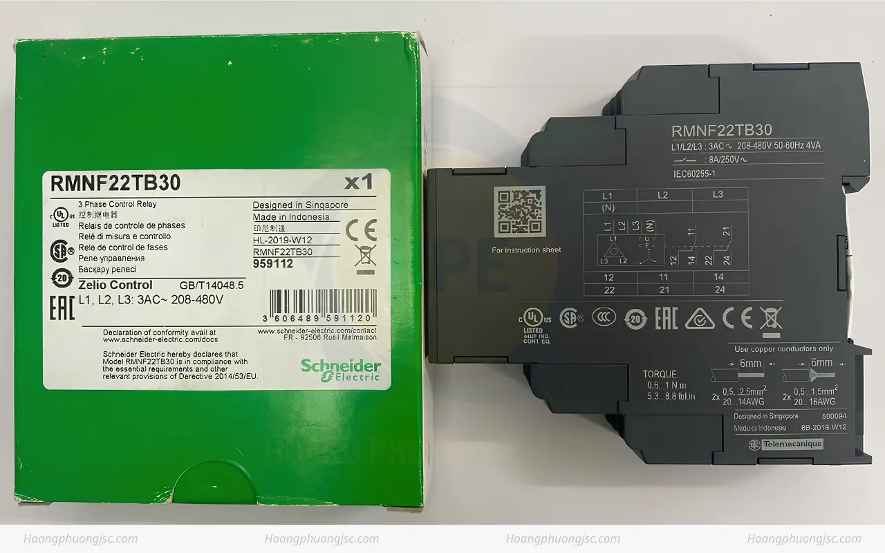 Hình ảnh thực tế rơ-le bảo vệ tần số Schneider RMNF22TB30