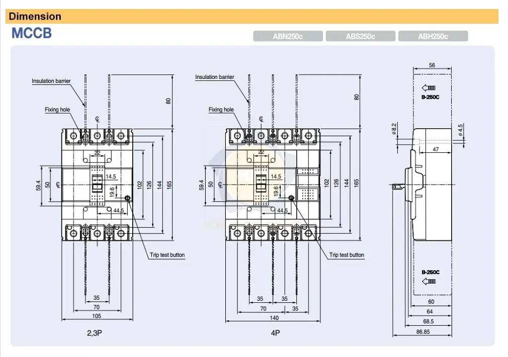 Kích thước ABS202c