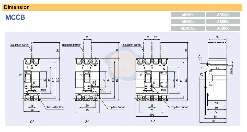 Kích thước ABN52c