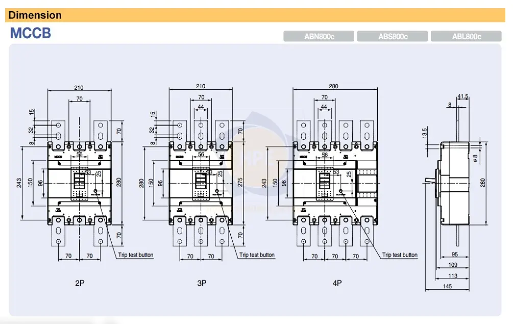 Kích thước ABN803c