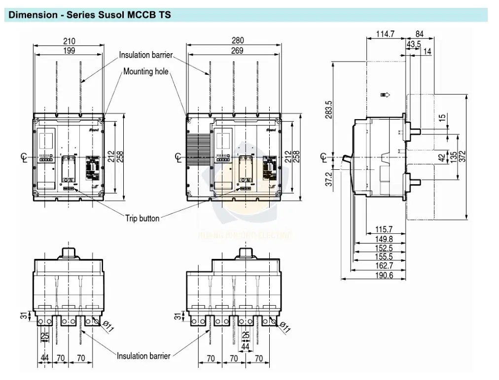 Kích thước TS1000N