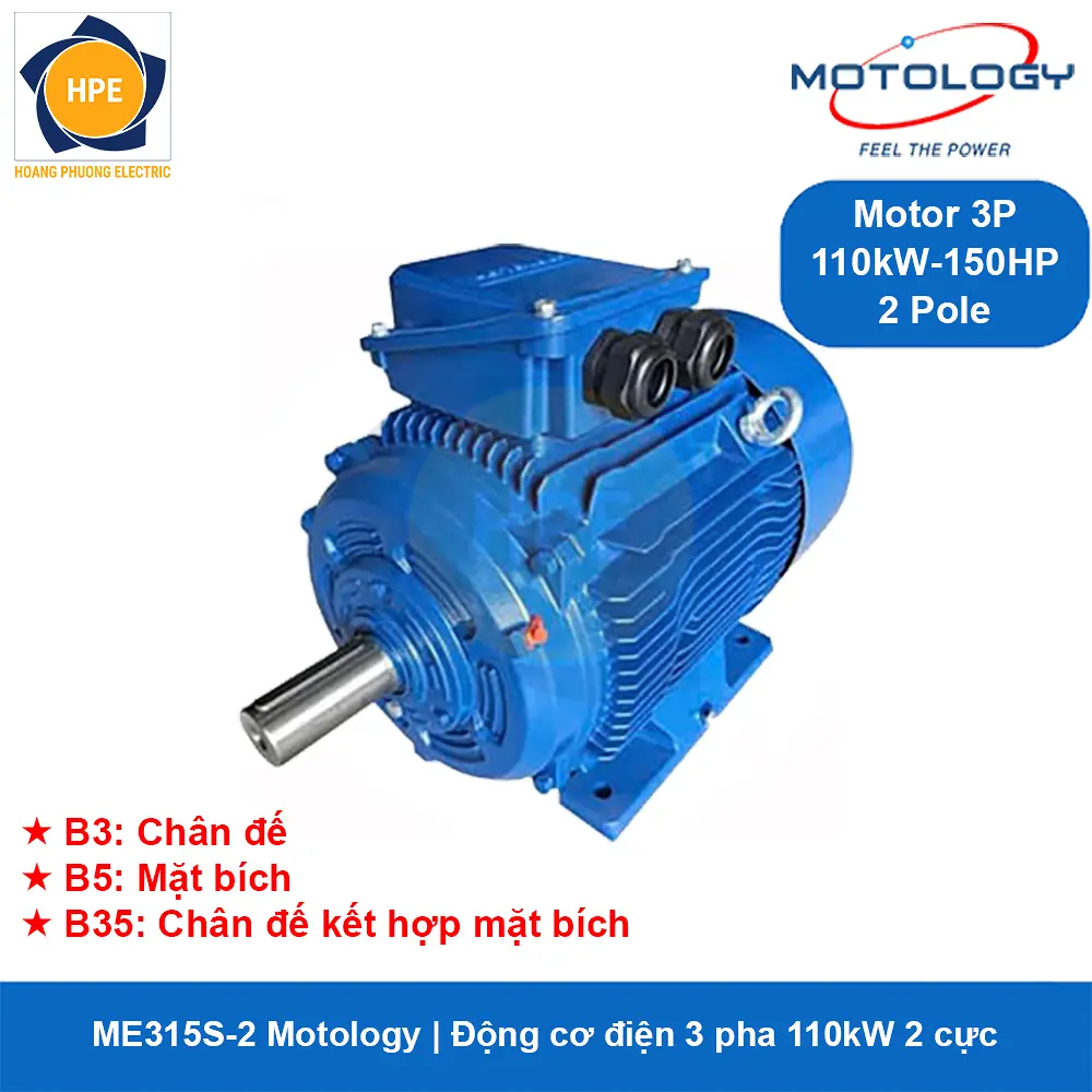 ME315S-2 Motology - Động cơ điện 3 pha 110kW 2 cực