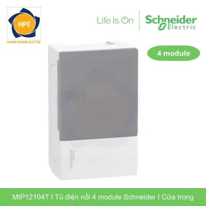 Tủ điện nổi 4 module Schneider MIP12104T cửa trong