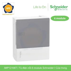 Tủ điện nổi Schneider MIP12106T 6 module cửa mờ chính hãng