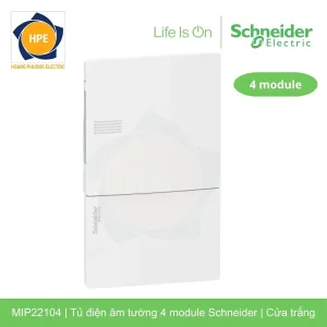 Tủ điện âm tường Schneider MIP22104 4 module cửa trắng chính hãng