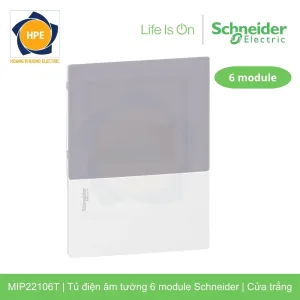 Tủ điện âm tường Schneider MIP22106T 6 module cửa mờ chính hãng