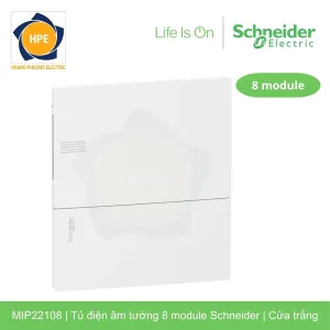 Tủ điện âm tường Schneider MIP22108 8 module cửa trắng chính hãng