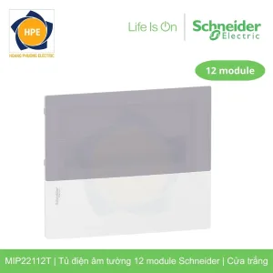 Tủ điện âm tường Schneider MIP22112T 12 module cửa mờ chính hãng