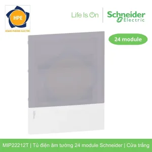Tủ điện âm tường Schneider MIP22212T 24 module cửa mờ chính hãng