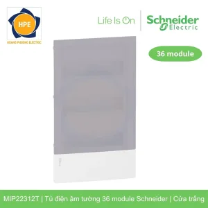 Tủ điện âm tường Schneider MIP22312T 36 module cửa mờ chính hãng