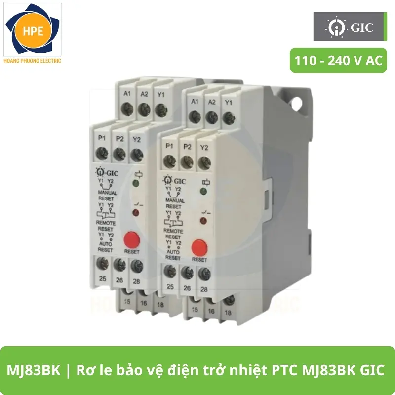 MJ83BK Rơ le bảo vệ điện trở nhiệt PTC MJ83BK GIC