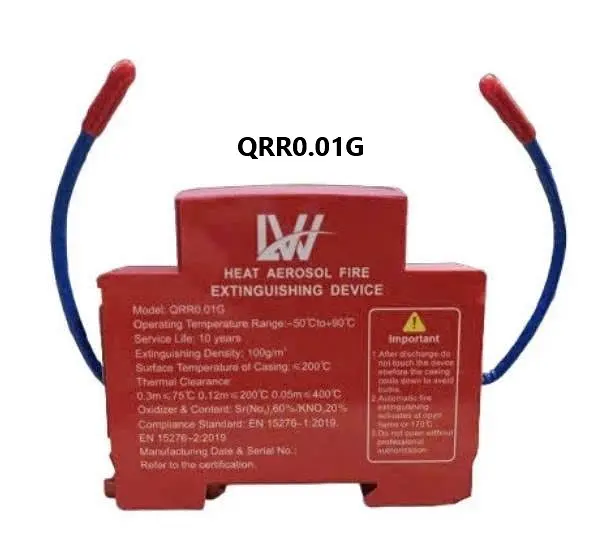 LW QRR0.01G là thiết bị chữa cháy dạng khí dung nhiệt (aerosol) cỡ nhỏ. Được thiết kế chuyên dụng cho các không gian kín và nhỏ hẹp, thiết bị này hoạt động hoàn toàn tự động, không cần nguồn điện ngoài.
