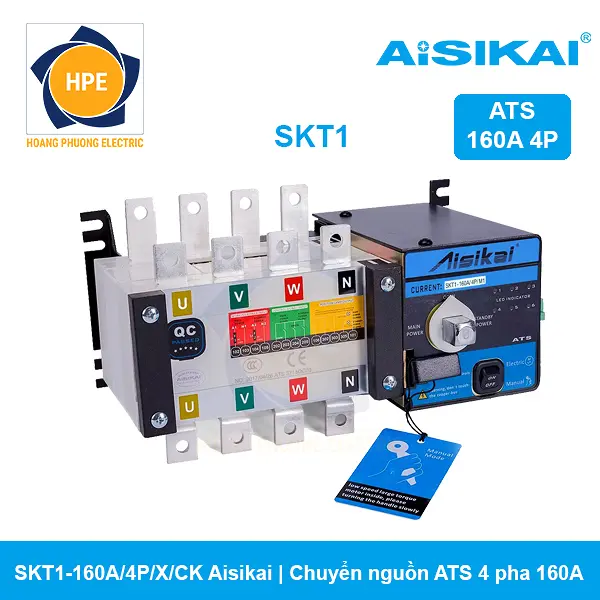SKT1-160A/4P/X/CK Aisikai Chuyển nguồn tự động ATS 160A 4P