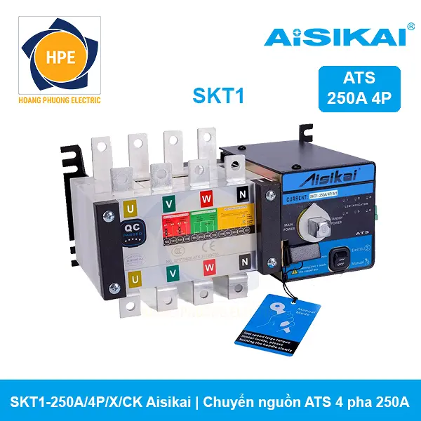 SKT1-250A/4P/X/CK Aisikai Chuyển nguồn tự động ATS 250A 4P