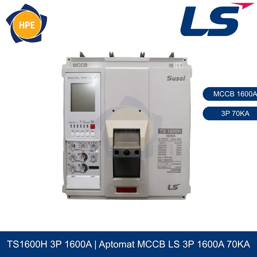 Aptomat MCCB TS1600H 3P 1600A 70kA