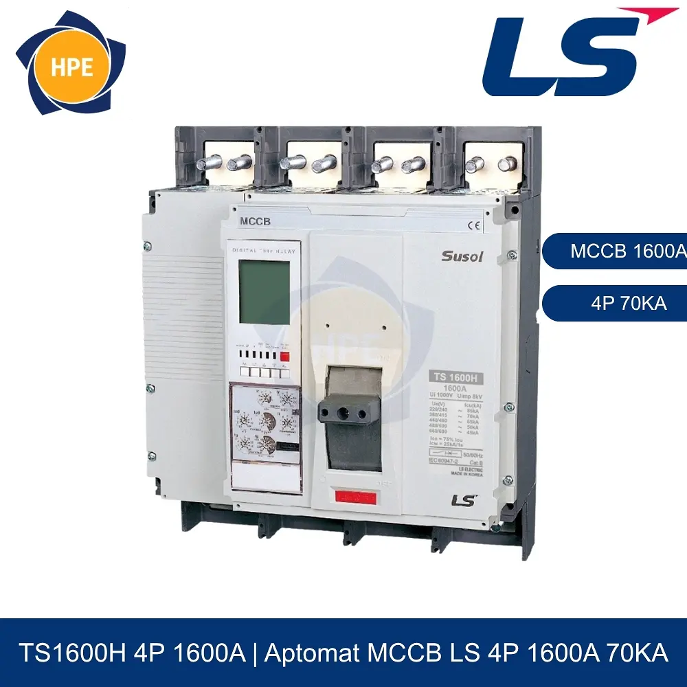 Aptomat MCCB TS1600H 4P 1600A 70kA