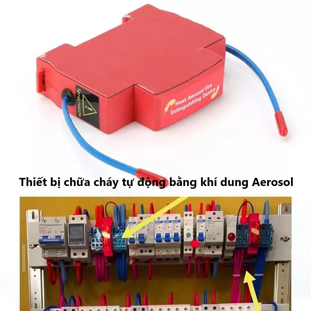 QRR0.01G LW – Thiết bị tự động chữa cháy khí dung (Aerosol) Mini cho tủ điện