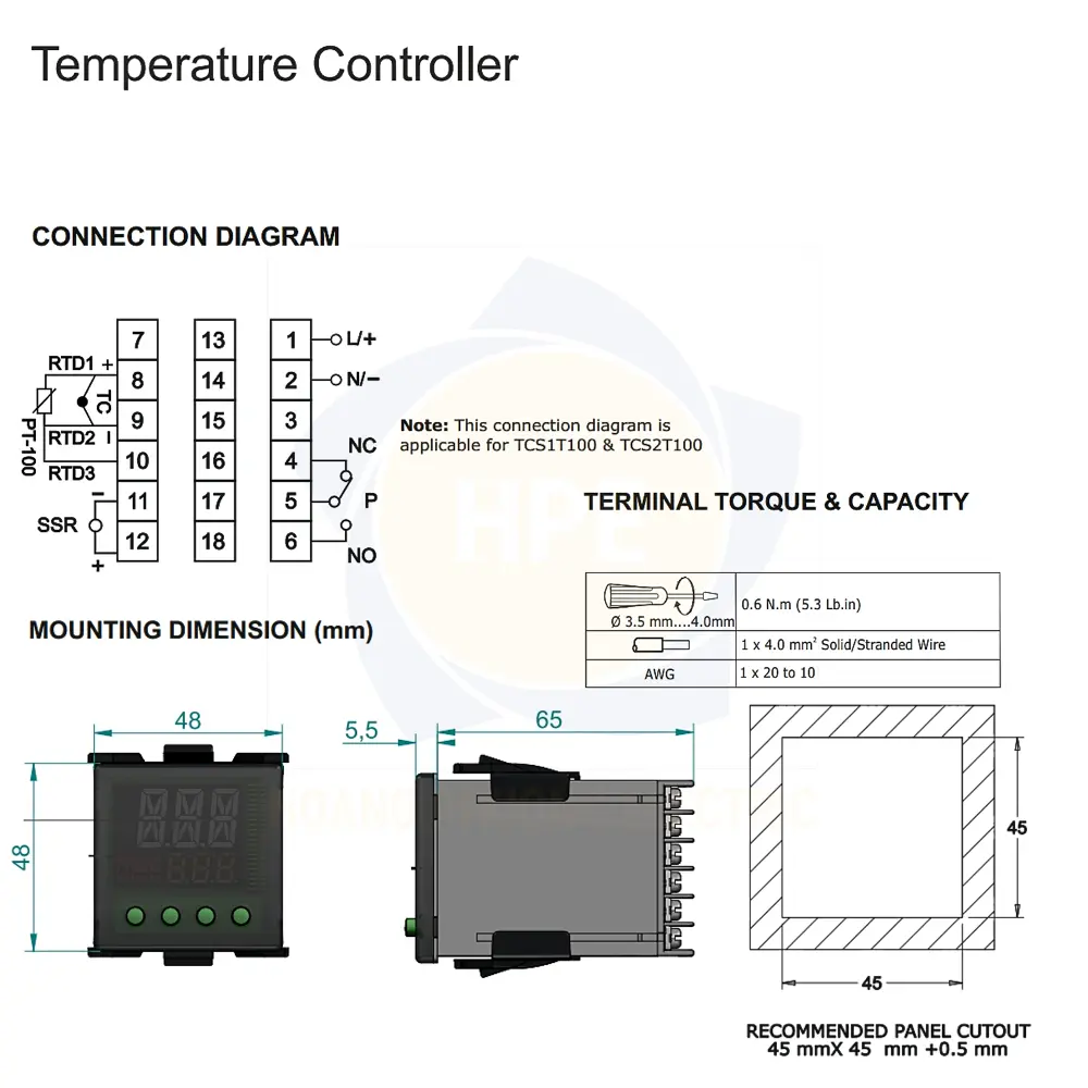 TCS2T100 GIC | Bộ điều khiển nhiệt độ GIC