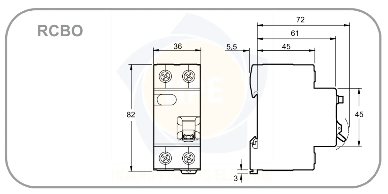 EZ9D34610 | Chống giật RCBO Easy9 1P-N 10A 30mA 4.5kA