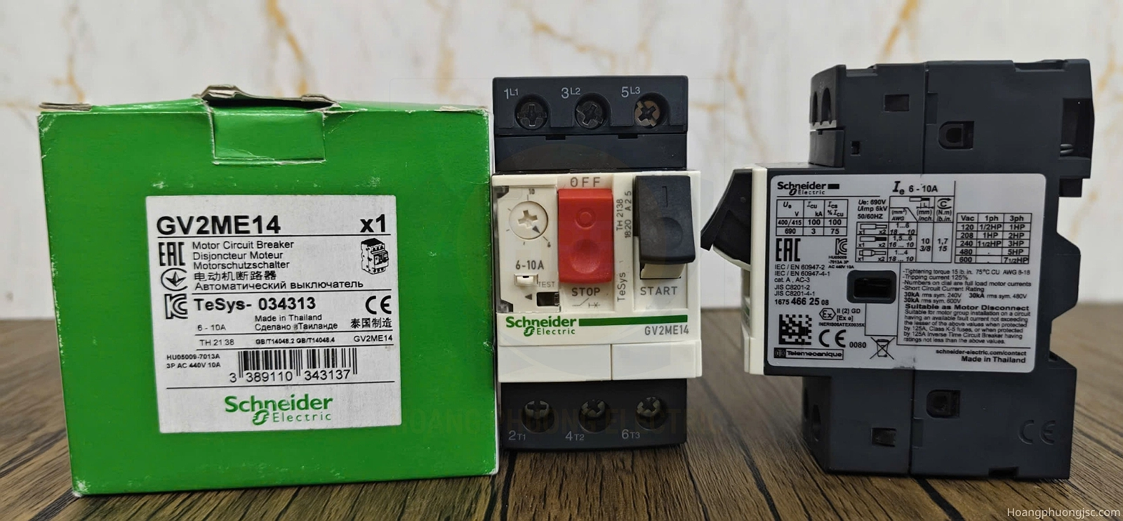 Ảnh thực tế sản phẩm GV2ME14 CB bảo vệ động cơ Schneider 