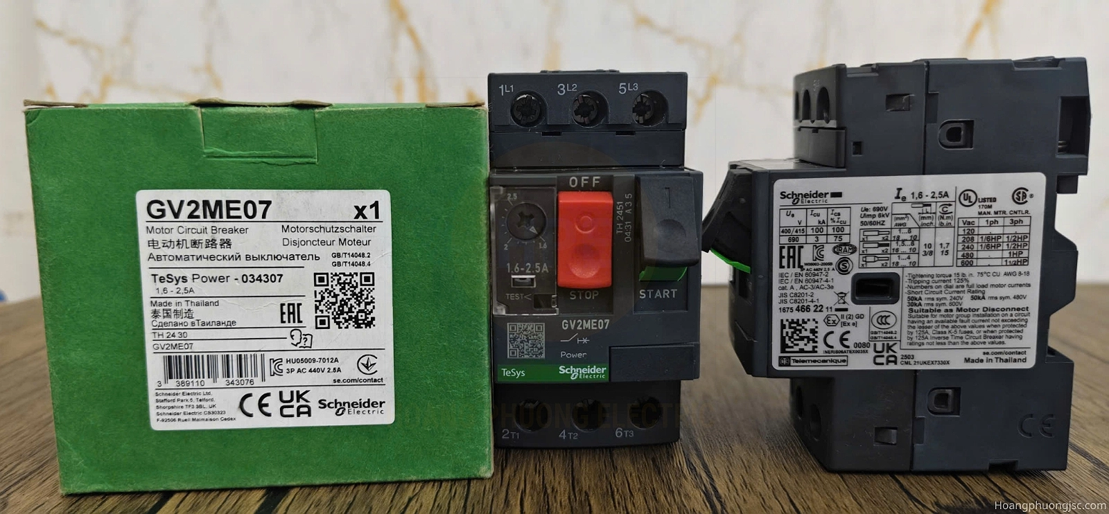 Ảnh thực tế sản phẩm GV2ME07 CB bảo vệ động cơ Schneider 
