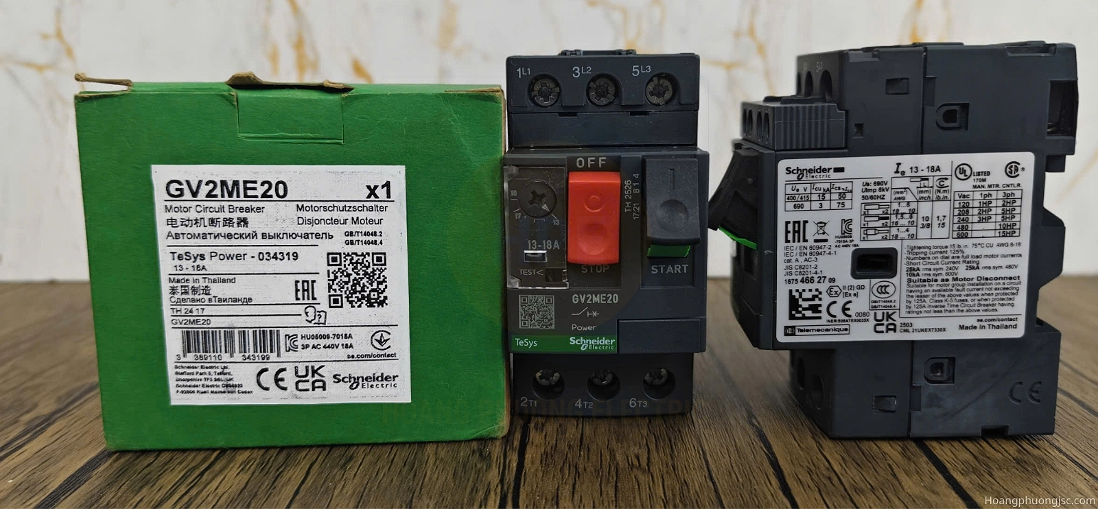 Ảnh thực tế sản phẩm GV2ME20 CB bảo vệ động cơ Schneider