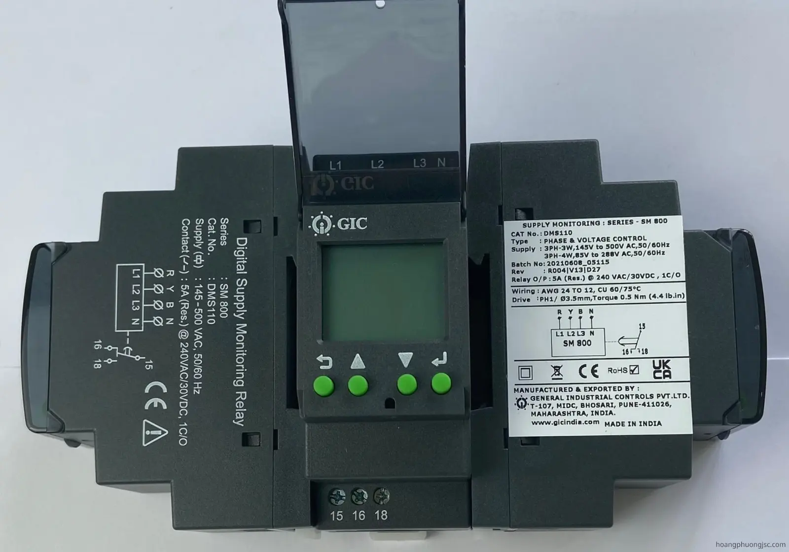 DMS110 GIC | Rơ le bảo vệ pha GIC 145-500VAC