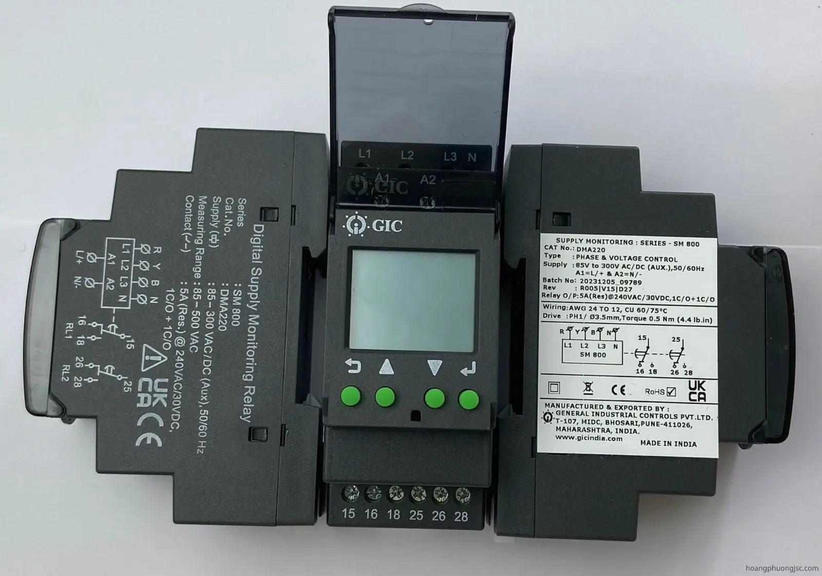 DMA220 GIC | Rơ le bảo vệ pha GIC 85-300VAC/DC
