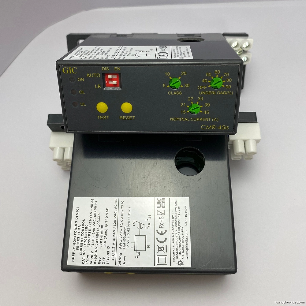17C312EB0 GIC | Rơ le bảo vệ quá tải, non tải GIC 110 – 240 VAC